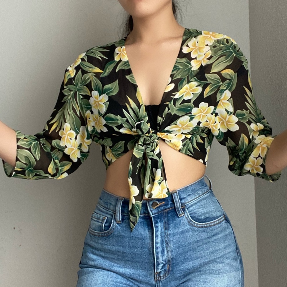 Vintage Tie crop top